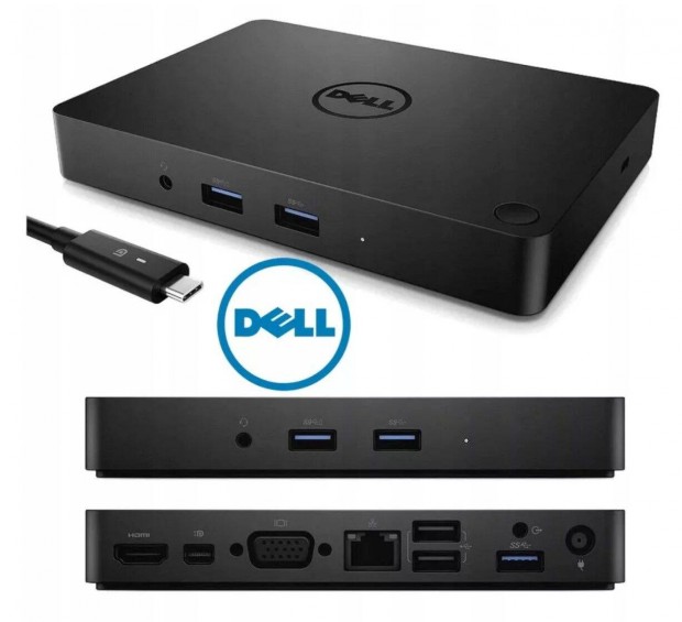 Dell WD15 USB-C dokkol + 130W gyri Dell tlt