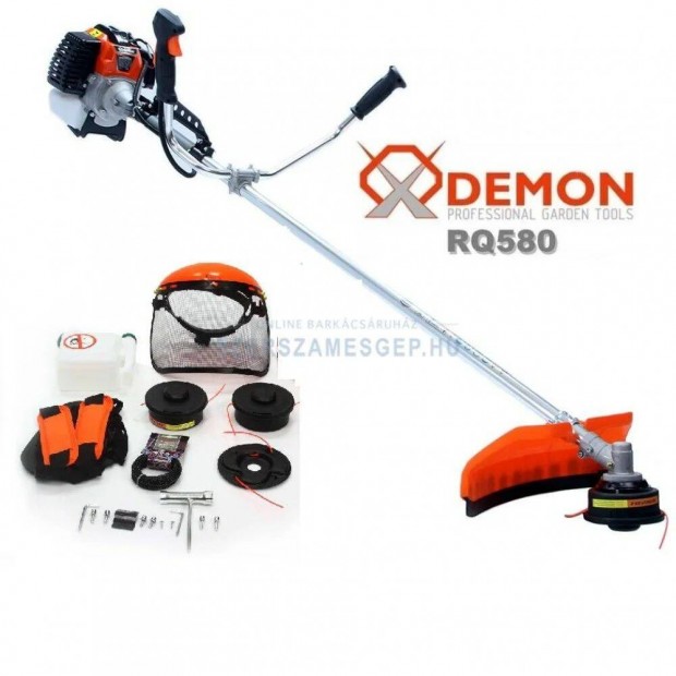 Demon RQ580 benzines fkasza, 51,7cm , 8 tartozkkal