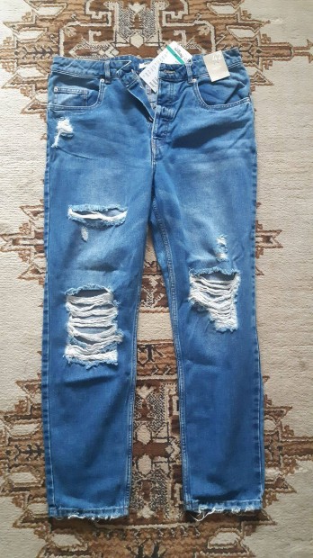 Denim 42-es szaggatott kk farmer, j