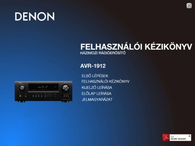 Denon AVR-1912 Magyar hasznlati utasts