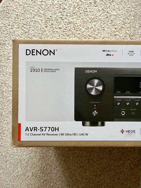 Denon AVR-S770H 7.2 Dolby Atmos erst j, bontatlan, garancilis