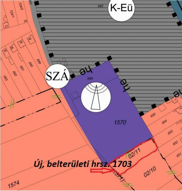 Deszken a Szőlőskert lakóparknál, az Erkel Ferenc utcában 1.961 m