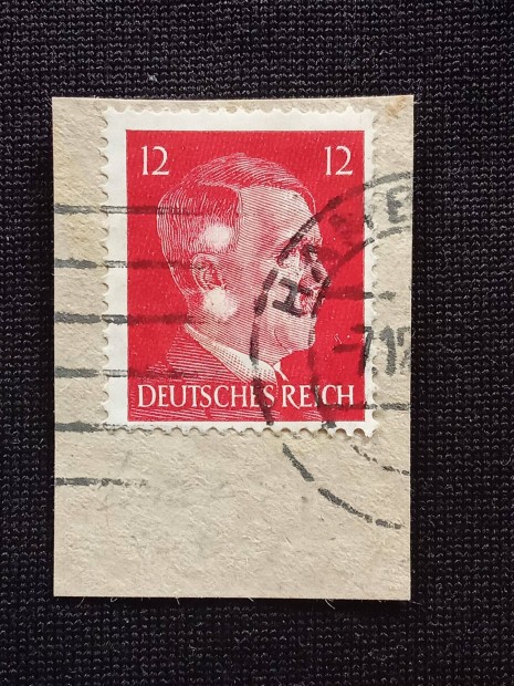 Deutsches Reich 1942 Hitler knyvnyomat Mi.827 pecstelt levlkivg