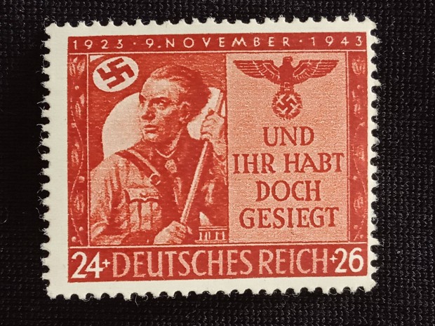 Deutsches Reich 1943 A november 9-i emlkm postatiszta blyeg Mi.863