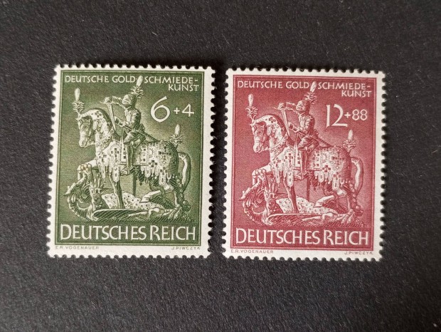 Deutsches Reich 1943 tvsmvszet komplett blyeg sor Goldsmith's Art