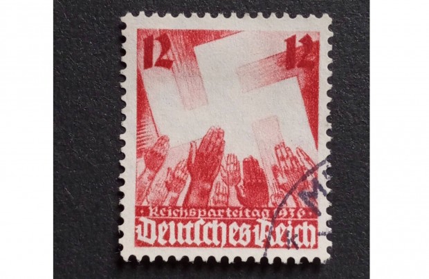 Deutsches Reich komplett blyegsor 1936-os prtgyls 12 Party Rally