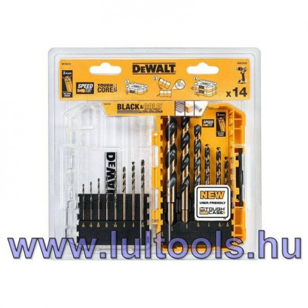 Dewalt Black & Gold Csigafr kszlet 14 rszes (1,0 - 8,0 mm)