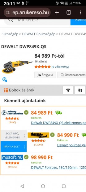 Dewalt polírozó gép eladó.1xhasznált!