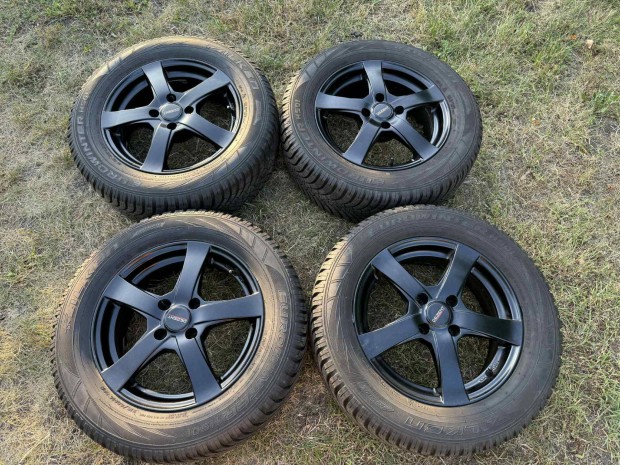 Dezent alu gyári fekete 5x108 Peugeot Fulda 215/60 R16 gumikkal