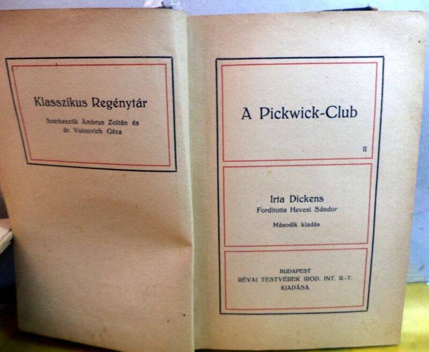 Dickens. A Pickwick - Cub I - II