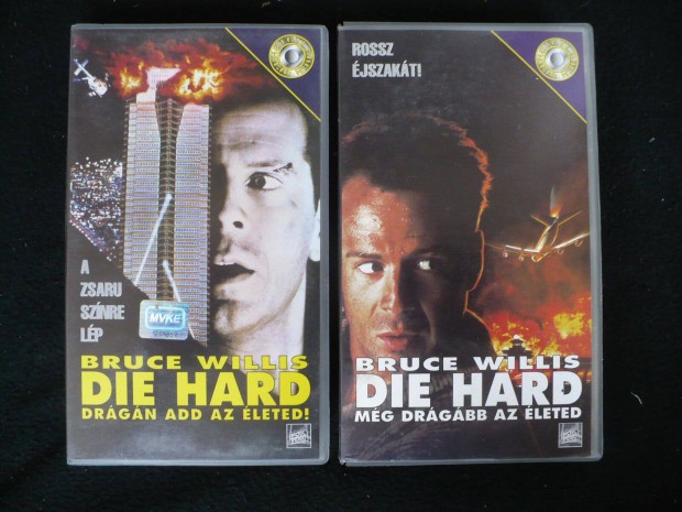 Die Hard VHS-ek: Drágán add az életed / Még drágább az életed (Willis)