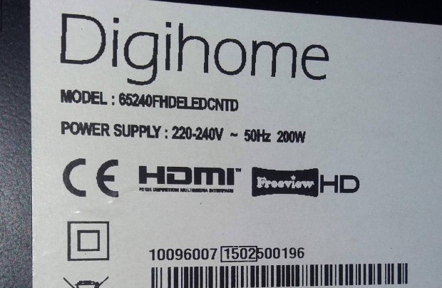 Digihome 65" LED tv httr vilgts 65240Fhdeledcntd