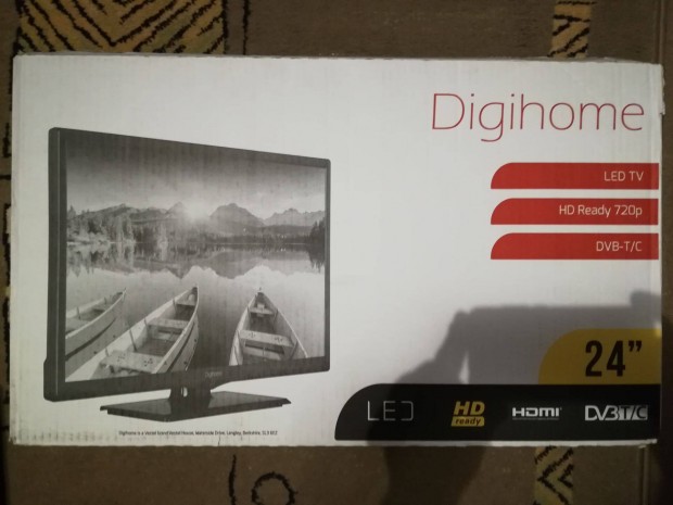 Digihome (Telefunken) Led tv, monitor. 24"-os. Új, dobozában