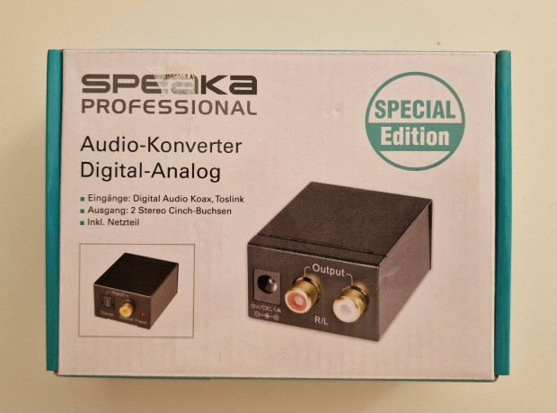 Digitlis analg talakt 1koax / optikai Toslink, SPDIF bemenetrl 2