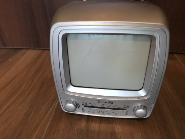 Dimarson kis fekete/ fehr tv, retro DM 505 model