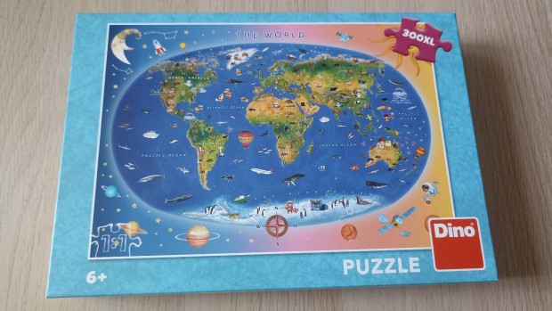 Dino 300 XL világtérkép puzzle kirakó - vadonatúj, bontatlan