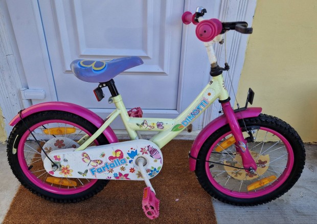 Dinotti 16-os, kontra f�kes kisl�ny bicikli,megk�m�lt �llapotban