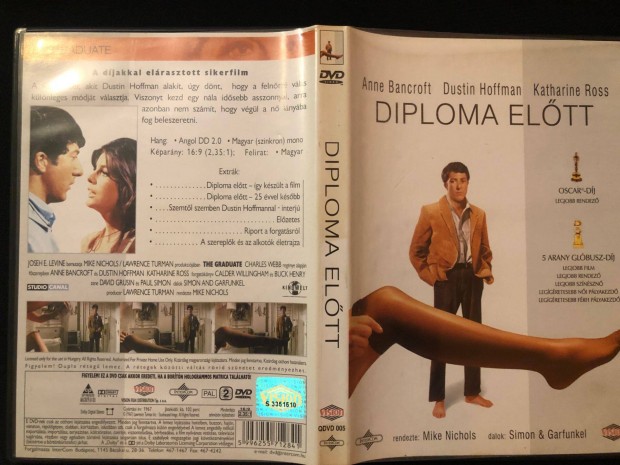 Diploma eltt (karcmentes, Dustin Hoffman) DVD