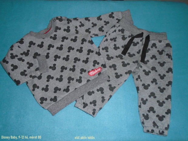 Disney Baby Mickey szett jogger + fels 9-12 h (mret 80) szrke