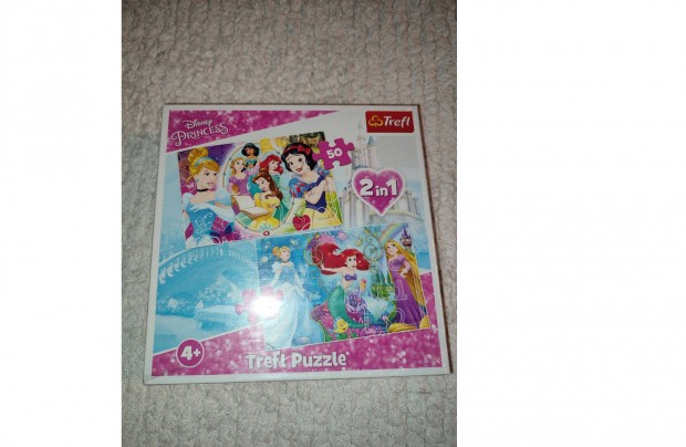 Disney Hercegnők A kis hableány, Disney hercegnők puzzle 2in1 - 50db