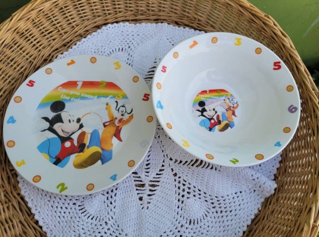 Disney Miki egr mints porceln gyerek tkez szett