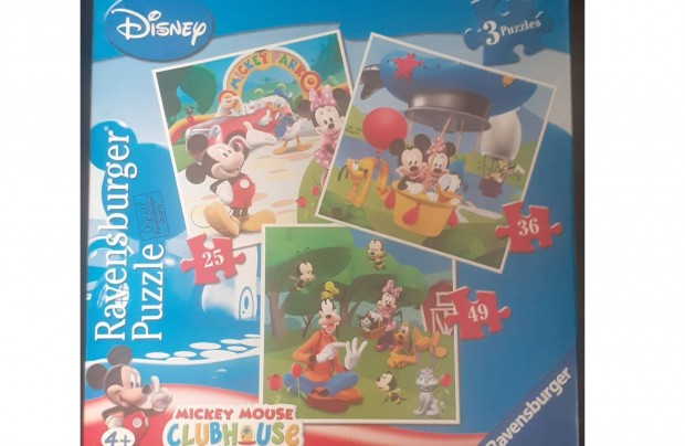 Disney Miki egér puzzle 36, 49, 25 darabos (4+)