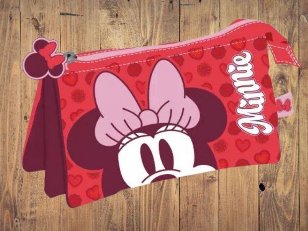 Disney Minnie 3 rekeszes tolltart 21 cm