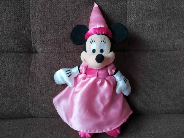 Disney Minnie hercegn rzsaszn ruhban - 37 cm