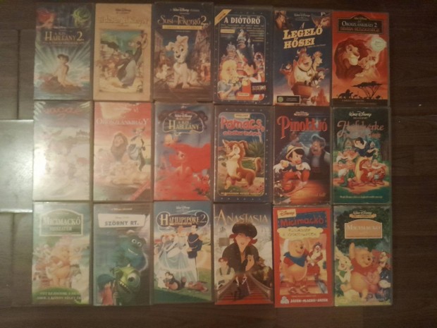 Disney VHS rajzfilmek  500Ft/db