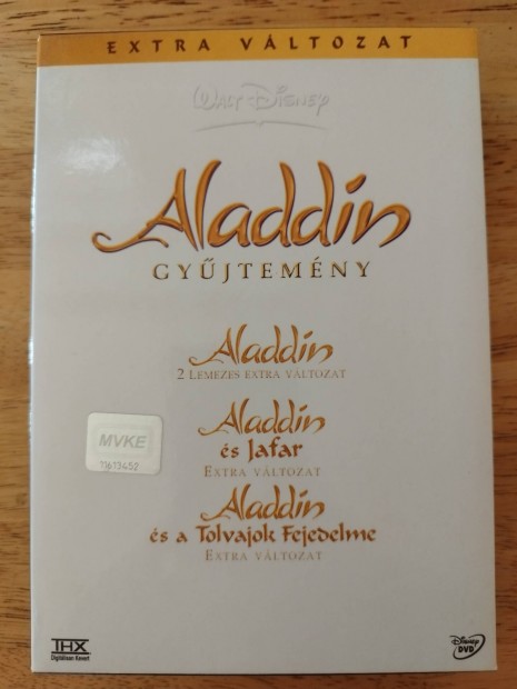 Disney - Aladdin 1-2-3 paprtokos dvd gyjtemny 4 dvd 