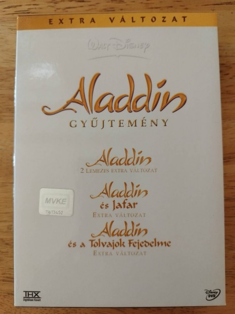 Disney - Aladdin 1-2-3 teljes dvd gyűjtemény 4 dvd 