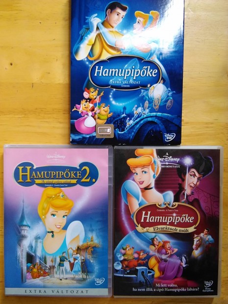 Disney - Hamupipőke 1-2 + Elvarázsolt múlt újszerű dvd 