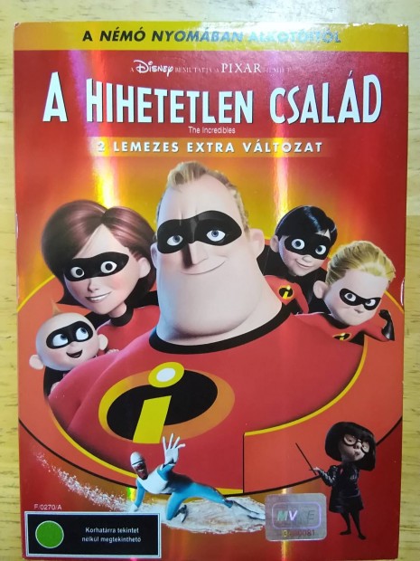 Disney - Pixar - A hihetetlen csald duplalemezes papirfeknis dvd 