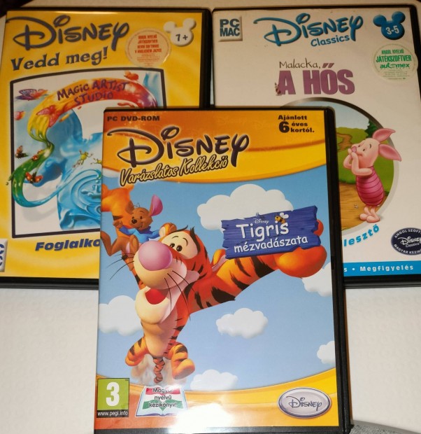 Disney pc jtk 3 db egyben Malacka a hs, Tigris, Mickey Mouse