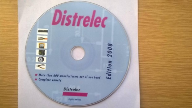 Distrelec Electronikai Katalgus 2008 CD , angol nyelv