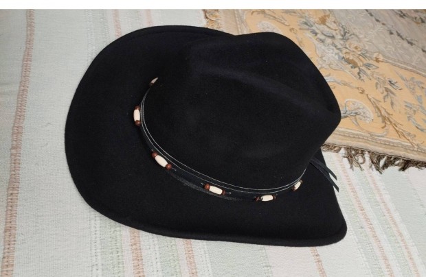 Dszes fekete Cowboy kalap