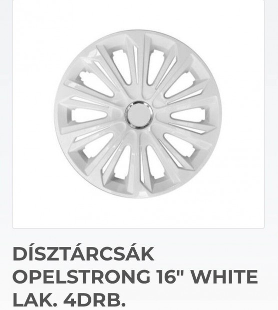 Dsztrcsk Opelstrong 16" White lak. 4db