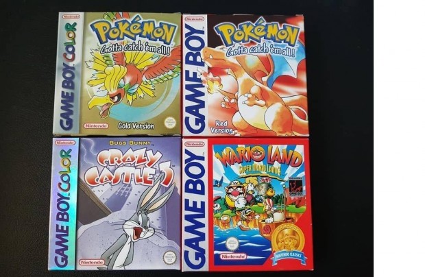 Dobozos Game Boy jtk gyjtemny Pokemon, Mario, Bugs Bunny