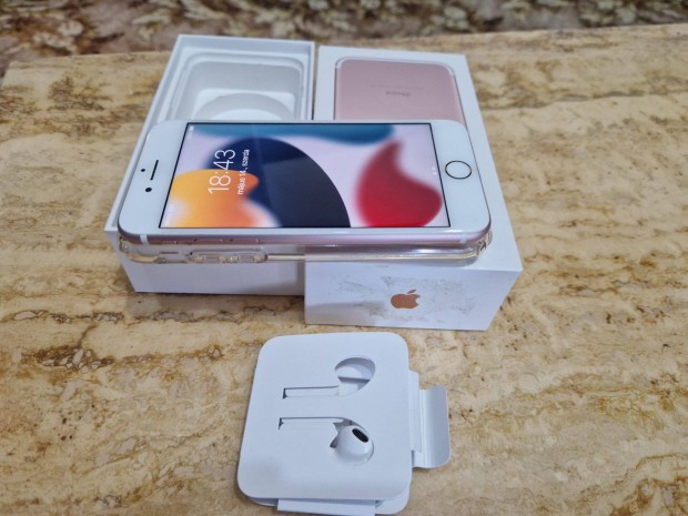 Dobozos Újszerű iphone 7 32gb Rose Gold Vodafon Gyári Akku Számla