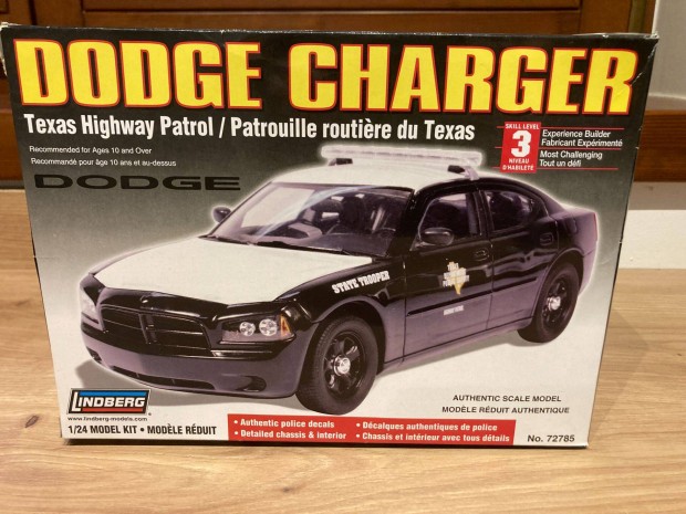 Dodge Charger makett, Lindberg, 1/24