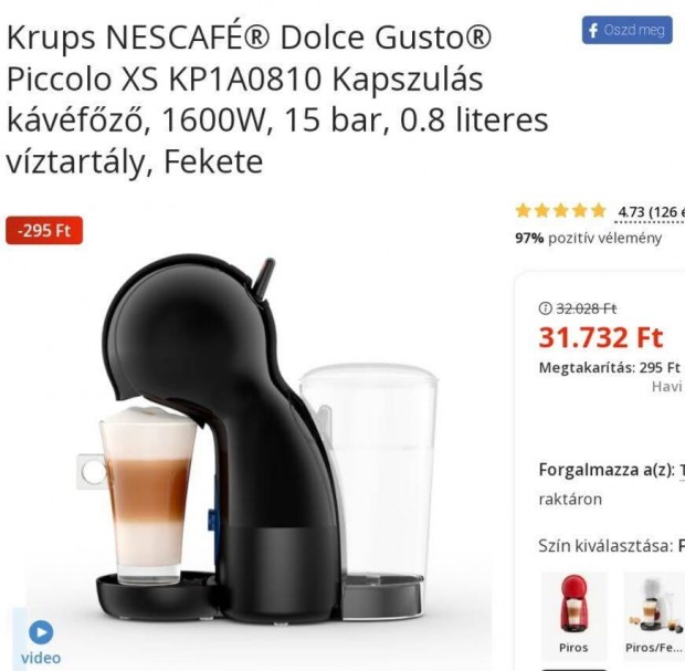 Dolce Gusto kávégép