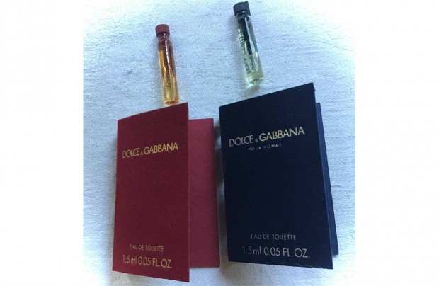 Dolce s Gabbana rgi kis parfmk prban. 2 X 1,5 ml