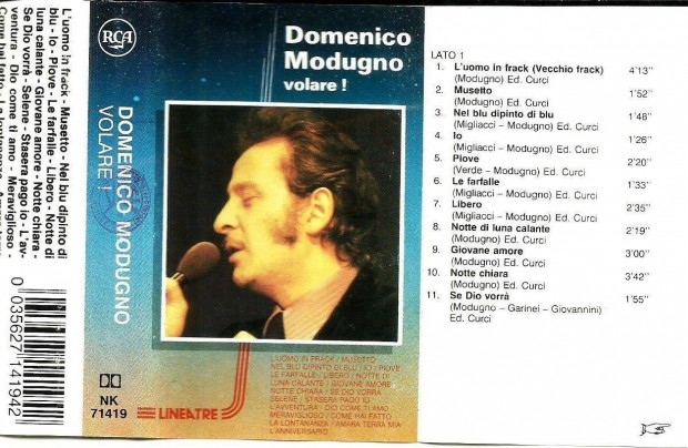 Domenico Modugno kazettja-csods olasz dallamokkal