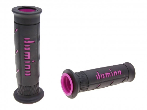 Domino A250 on-road fekete/pink nyitott végű kormánymarkolat szett