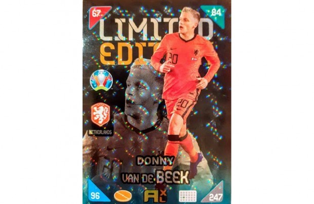 Donny Van De Beek Hollandia Limited focis krtya Panini Kick off 2021