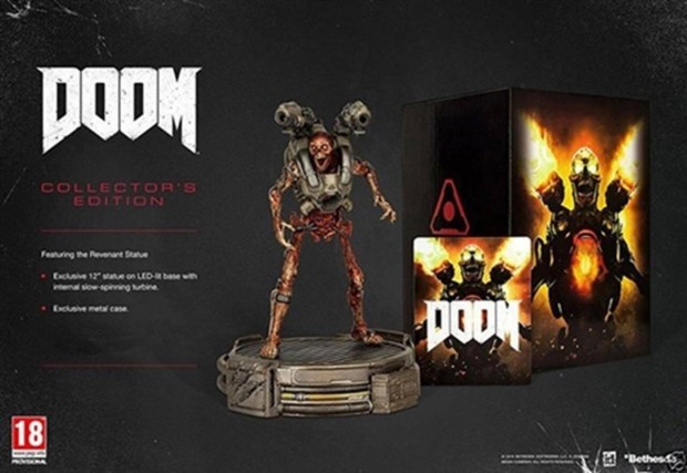 Doom (2016) Collector's Ed. wstatue (No DLC) PS4 jtk