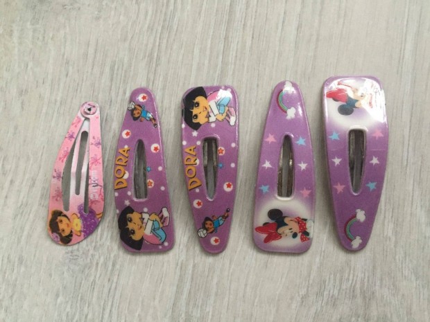 Dora a felfedező és Minnie egér hajcsatok, csatok - 5 db-os csomag