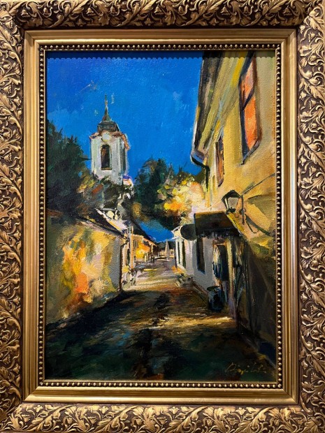 D�rnyei Istv�n - Szentendrei Pillanatok 60X40 CM (Akril / Olaj)