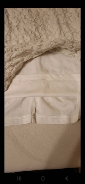 Dorothy Perkins fehér horgolt csipkemintás ruha övvel