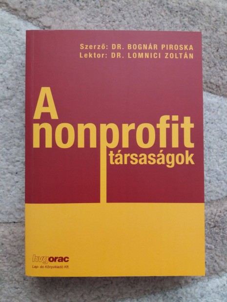 Dr. Bognr Piroska: A nonprofit trsasgok